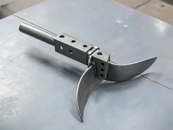 Cultivator sweep mounting detail